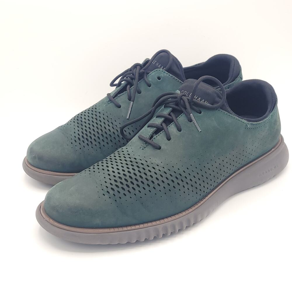 Cole Haan 2.ZeroGrand Mens Teal Leather Breathable Casual men's size 7.5